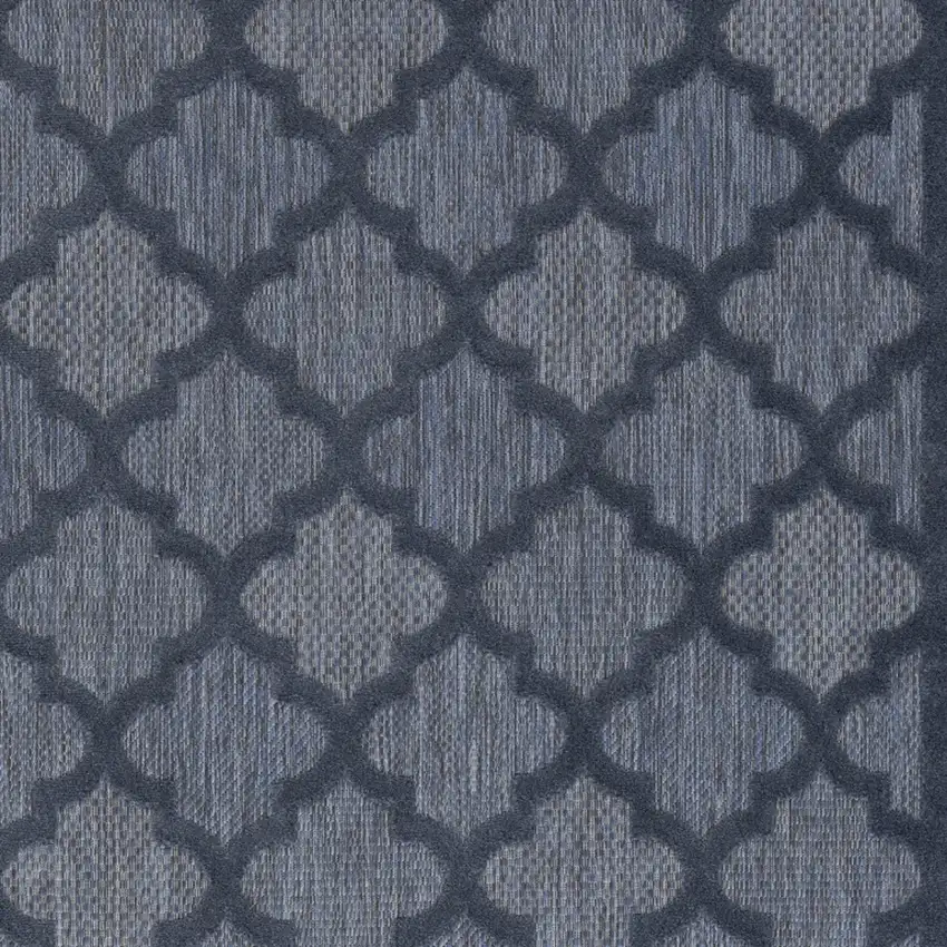 Navy Blue Ikat Indoor Outdoor Area Rug Photo 3