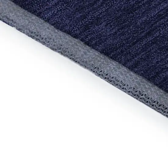 Navy Blue Ivory And Beige Abstract Washable Area Rug With UV Protection Photo 7