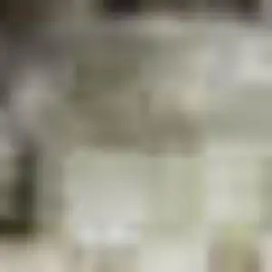 Photo of Navy Blue Ivory And Brown Abstract Washable Area Rug With UV Protection