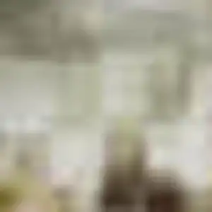 Photo of Navy Blue Ivory And Brown Abstract Washable Area Rug With UV Protection