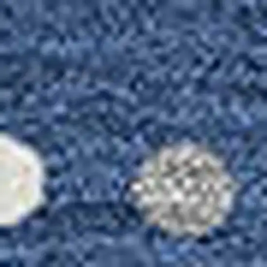 Navy Blue Ivory And Gray Polka Dot Washable Area Rug With UV Protection Photo 2