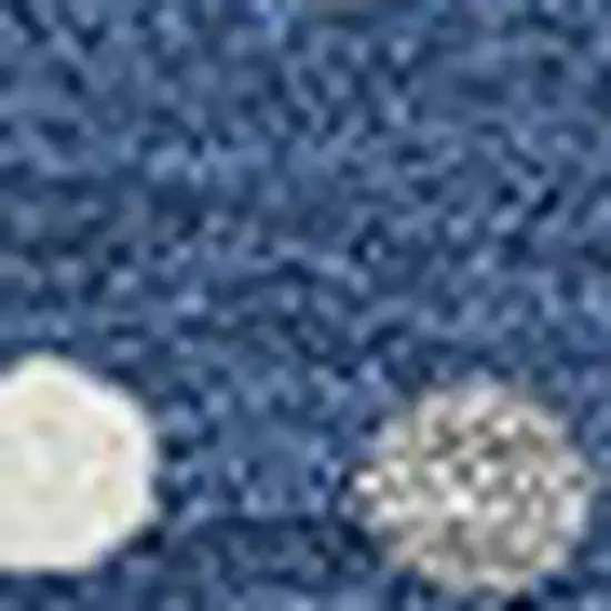 Navy Blue Ivory And Gray Polka Dot Washable Area Rug With UV Protection Photo 2