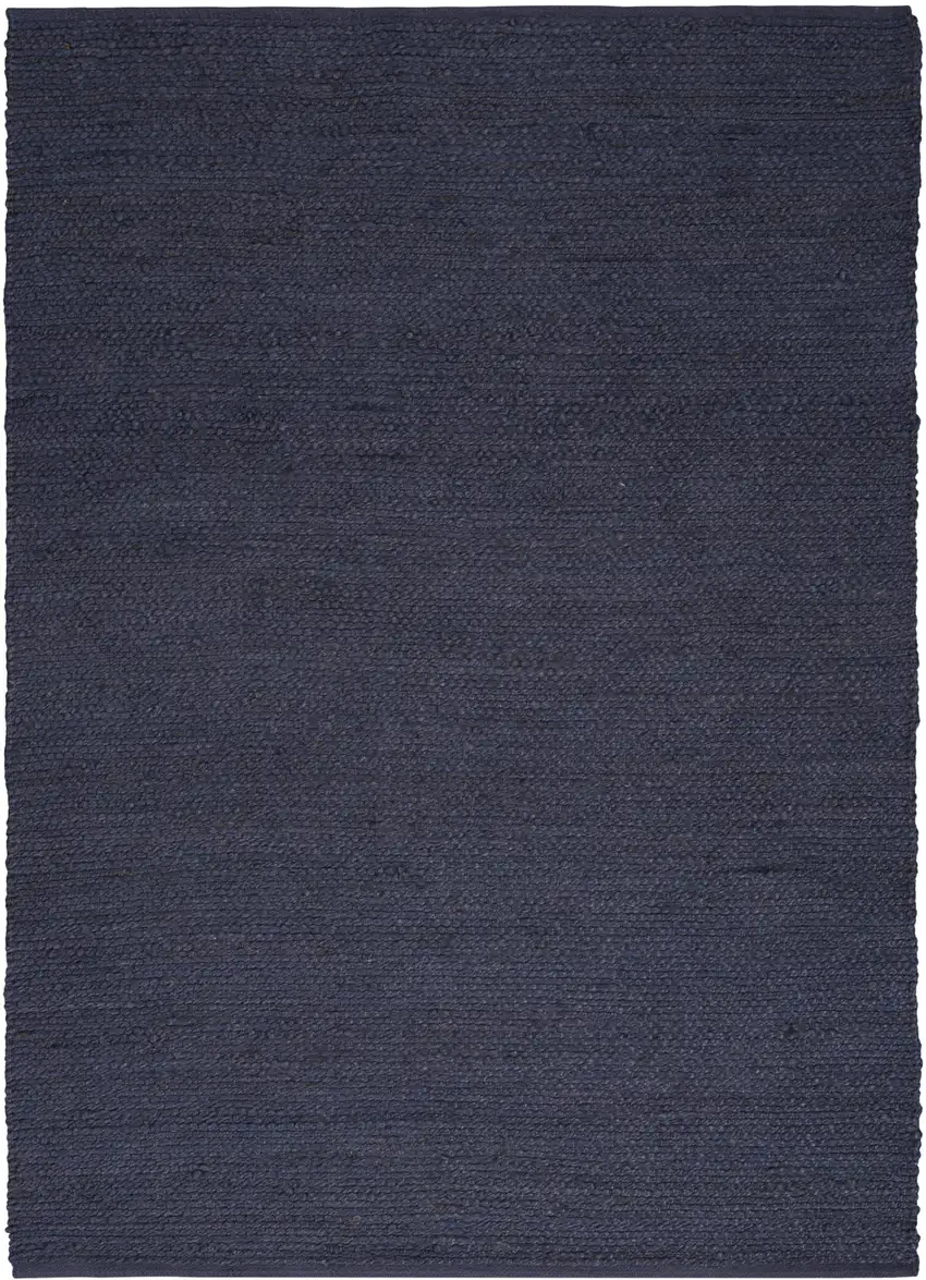 Navy Blue Jute Flatweave Handmade Area Rug Photo 6