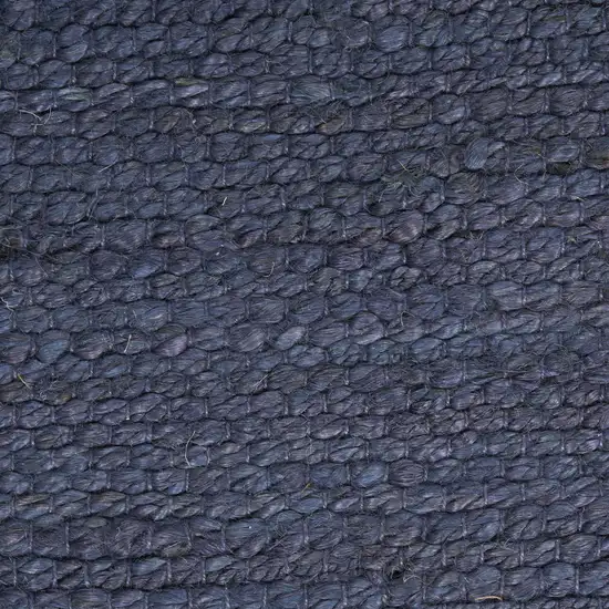 Navy Blue Jute Flatweave Handmade Area Rug Photo 3