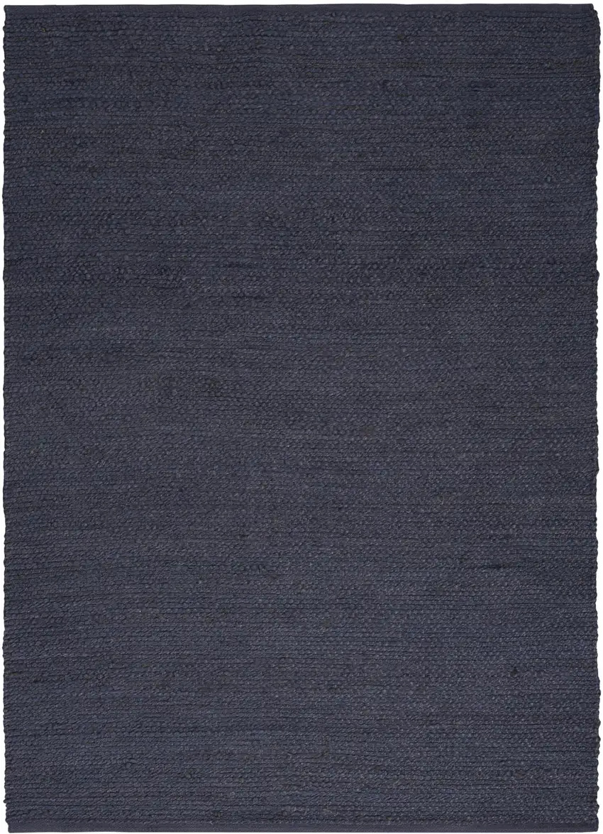 Navy Blue Jute Flatweave Handmade Area Rug Photo 7