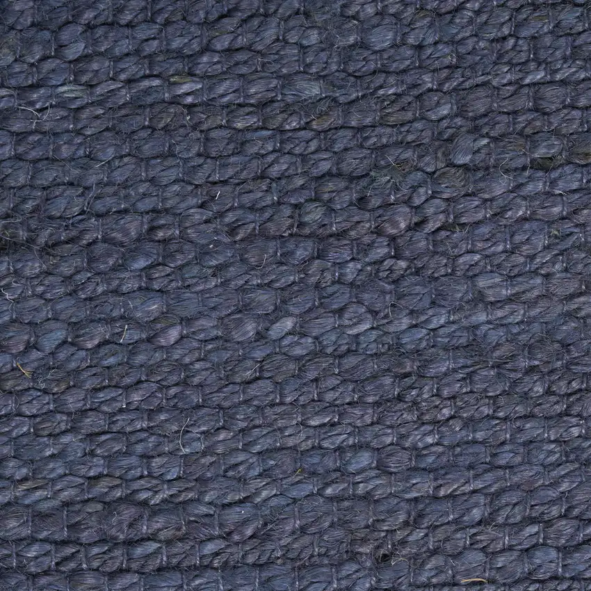 Navy Blue Jute Flatweave Handmade Area Rug Photo 3