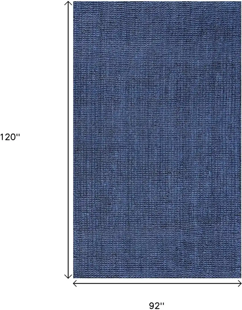 Navy Blue Jute Handmade Area Rug Photo 7