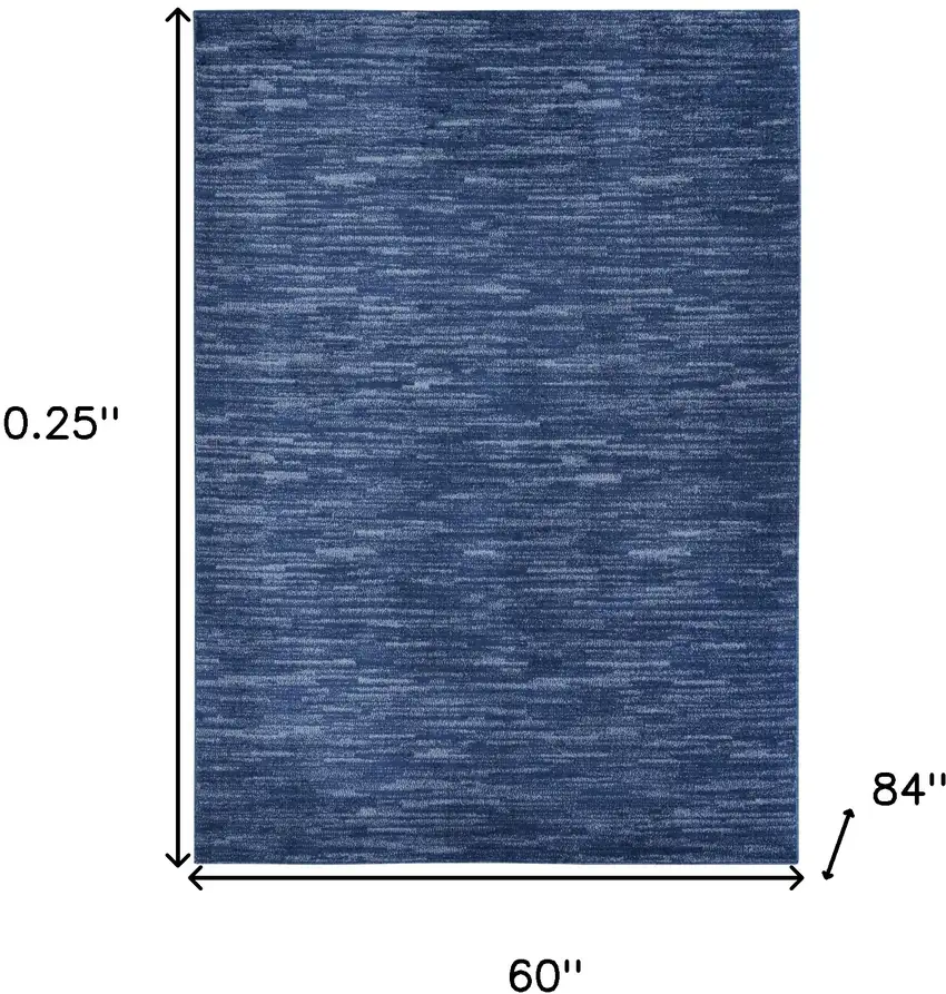 Navy Blue Non Skid Indoor Outdoor Area Rug Photo 5