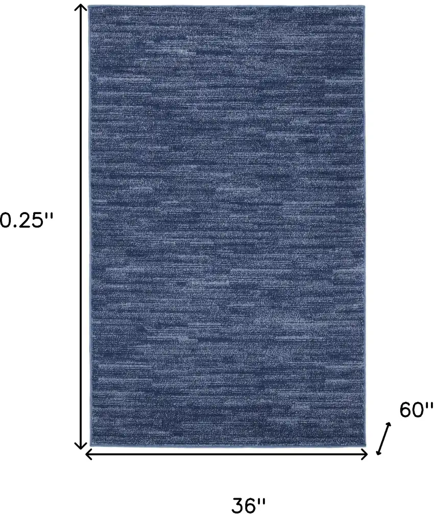 Navy Blue Non Skid Indoor Outdoor Area Rug Photo 5