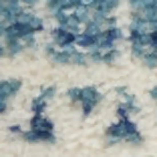 Navy Blue And Ivory Southwestern Area Rug Photo 6