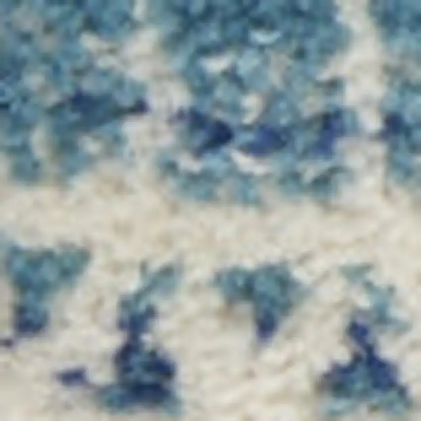 Navy Blue And Ivory Southwestern Area Rug Photo 7