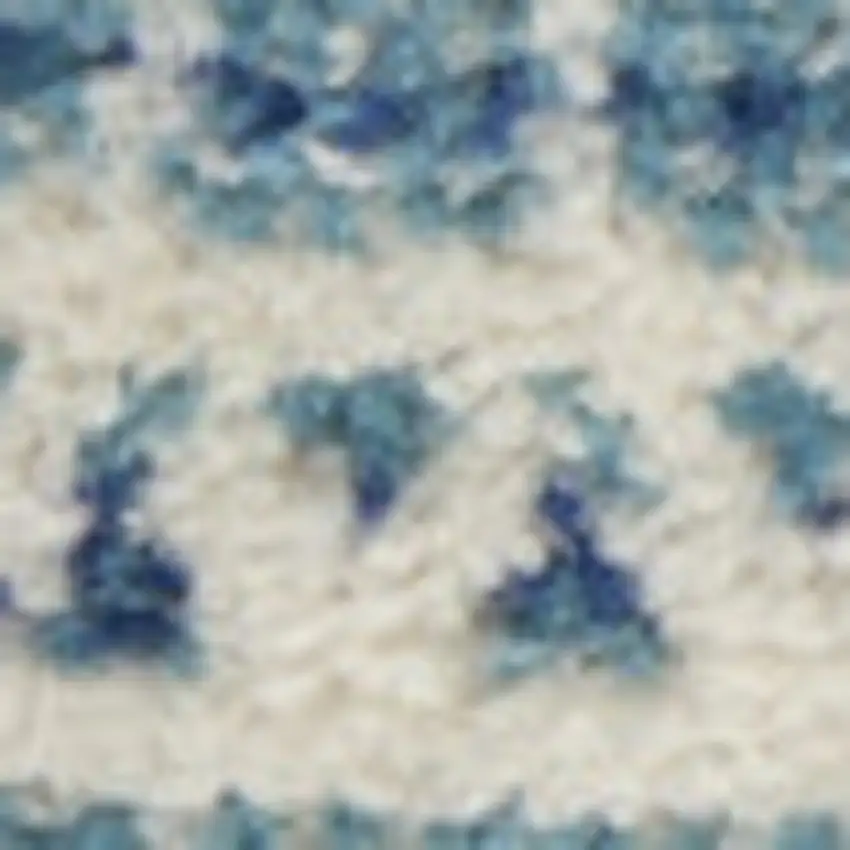 Navy Blue And Ivory Southwestern Area Rug Photo 2