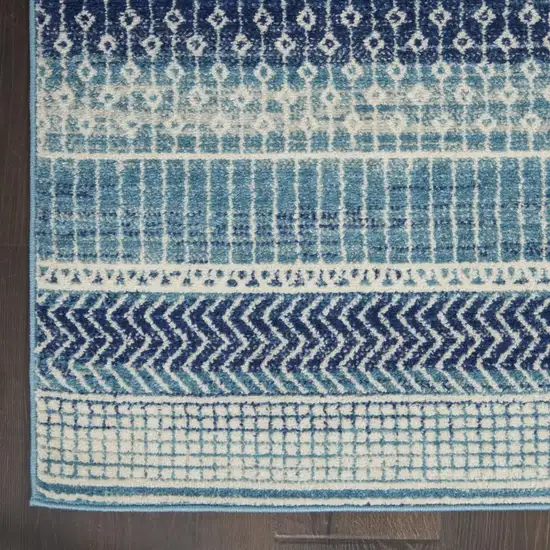 Navy Blue And Ivory Southwestern Area Rug Photo 9