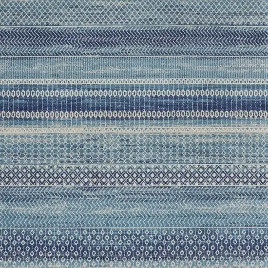 Navy Blue And Ivory Southwestern Area Rug Photo 3