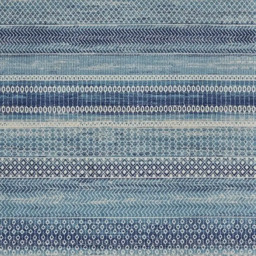 Navy Blue And Ivory Southwestern Area Rug Photo 3