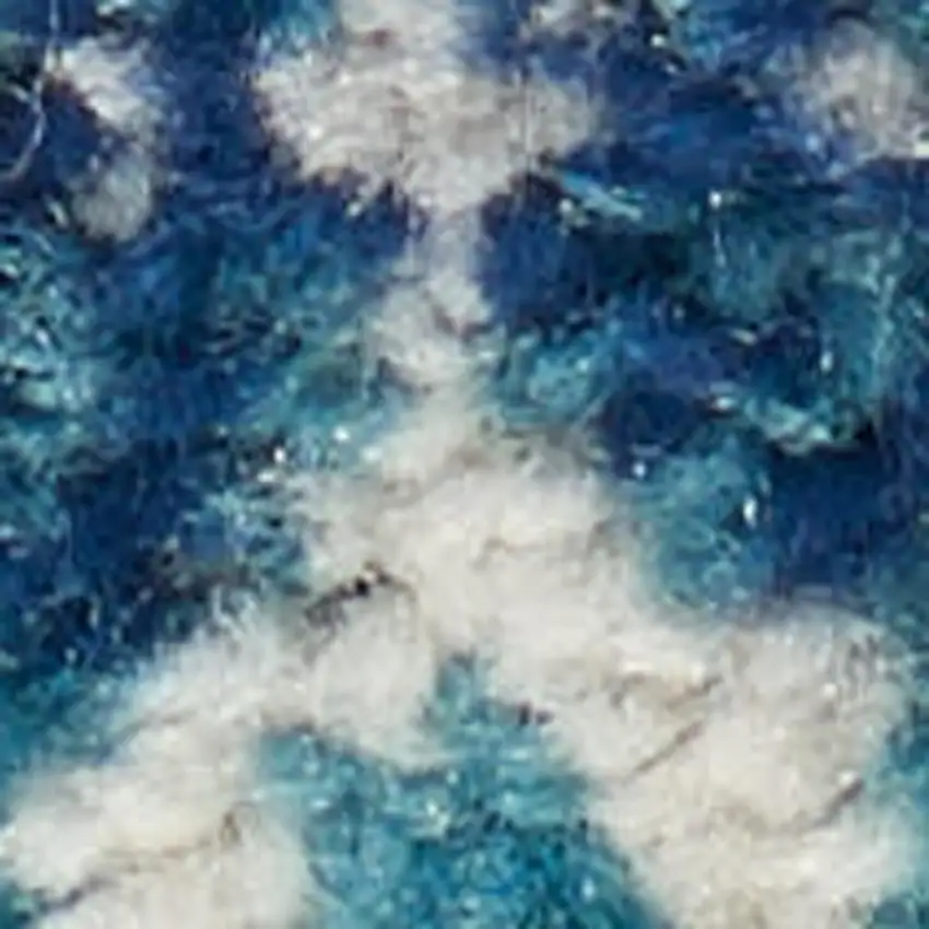 Blue And Ivory Striped Area Rug Photo 4