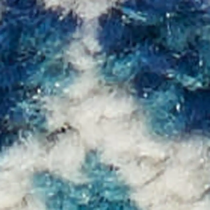 Blue And Ivory Striped Area Rug Photo 3