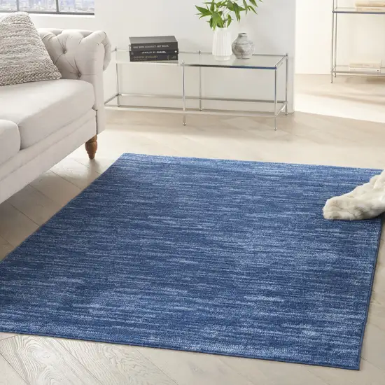 Navy Blue Power Loom Area Rug Photo 6