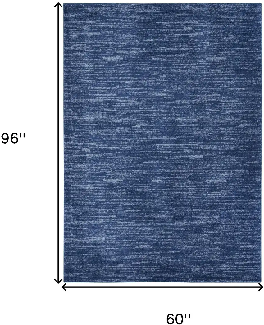 Navy Blue Power Loom Area Rug Photo 5