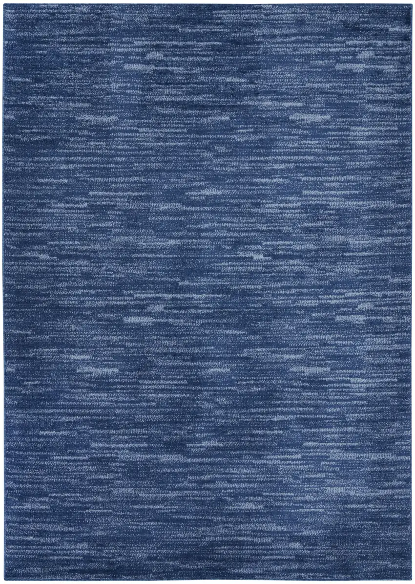 Navy Blue Power Loom Area Rug Photo 4