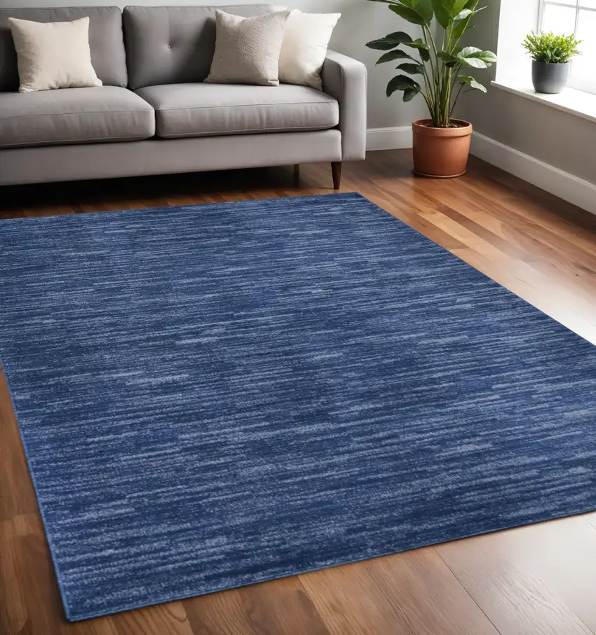 Navy Blue Power Loom Area Rug Photo 1