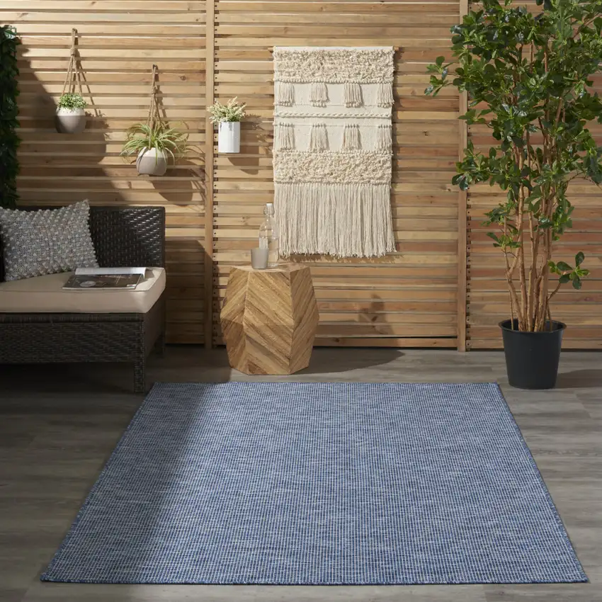 Navy Blue Power Loom Area Rug Photo 7