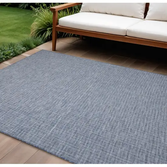 Navy Blue Indoor Outdoor Area Rug Photo 1