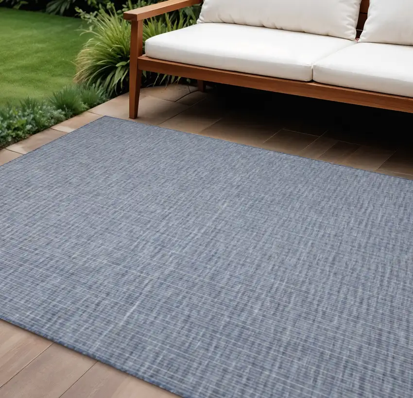 Navy Blue Indoor Outdoor Area Rug Photo 1