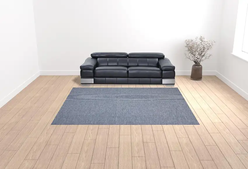 Navy Blue Power Loom Area Rug Photo 2