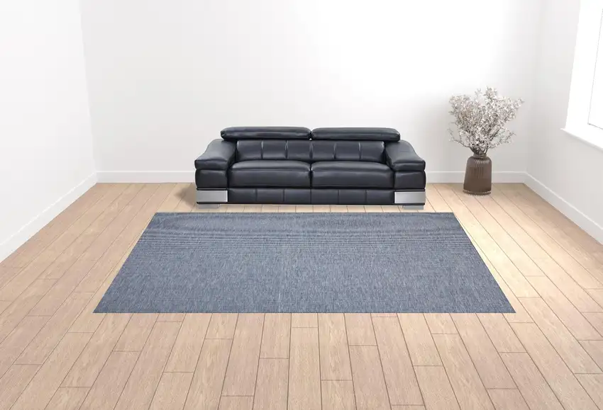 Navy Blue Power Loom Area Rug Photo 2