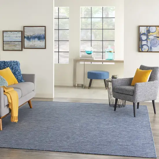Navy Blue Indoor Outdoor Area Rug Photo 9