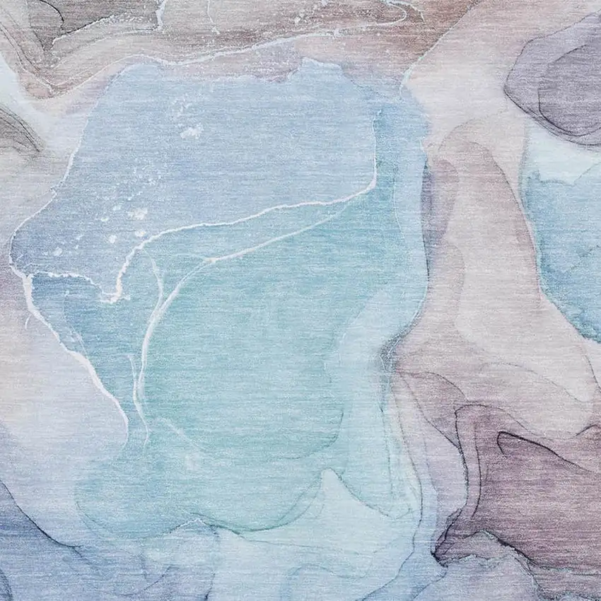 Navy Blue Purple And Gray Abstract Washable Area Rug With UV Protection Photo 3