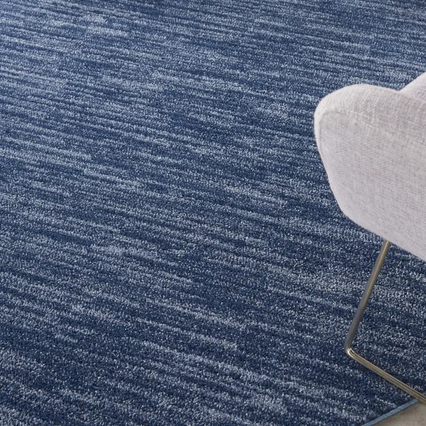 Navy Blue Round Non Skid Indoor Outdoor Area Rug Photo 5