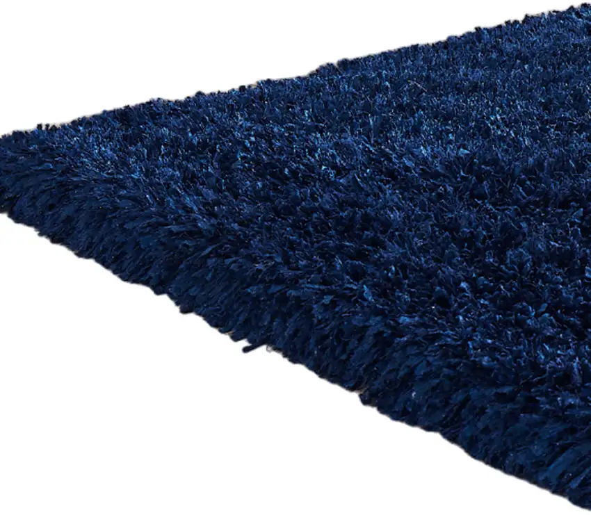 Navy Blue Shag Hand Tufted Area Rug Photo 4