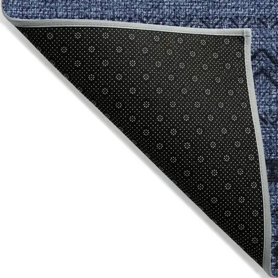 Navy Blue Southwestern Washable Indoor Outdoor Area Rug Photo 4