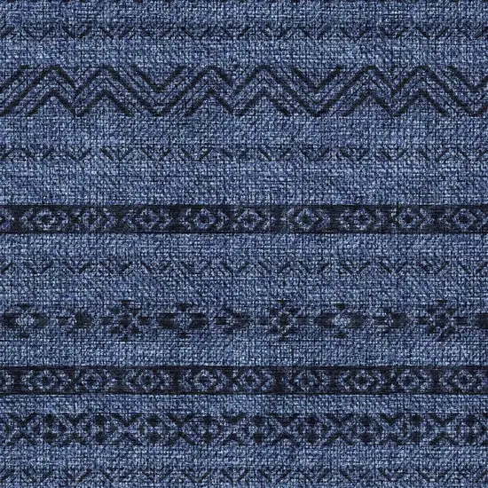 Navy Blue Southwestern Washable Indoor Outdoor Area Rug Photo 6