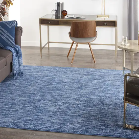 Blue Square Indoor Outdoor Area Rug Photo 6