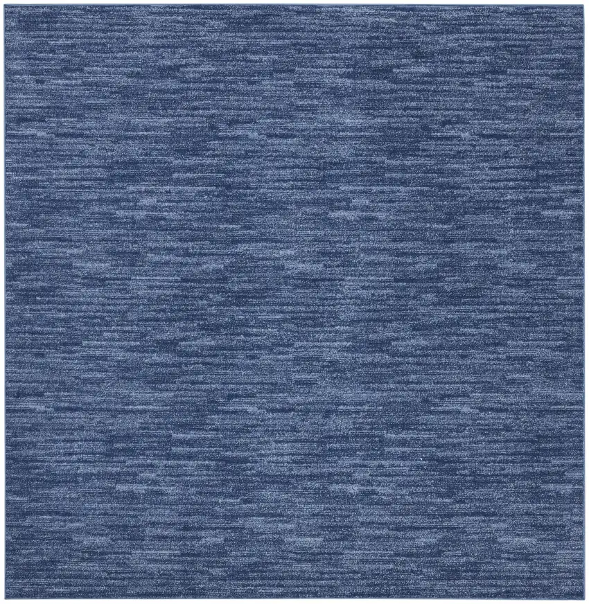 Navy Blue Square Non Skid Indoor Outdoor Area Rug Photo 1