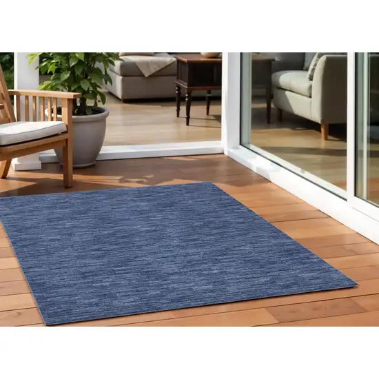Navy Blue Square Non Skid Indoor Outdoor Area Rug Photo 2