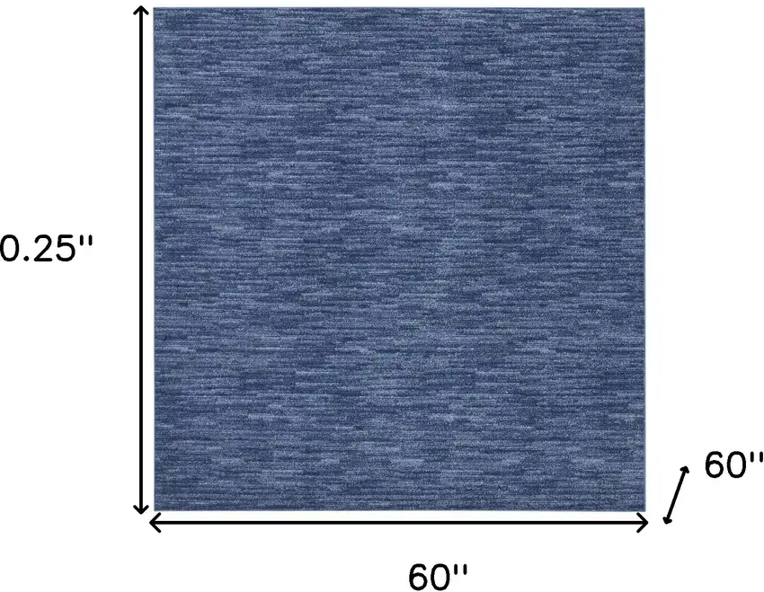Navy Blue Square Non Skid Indoor Outdoor Area Rug Photo 5