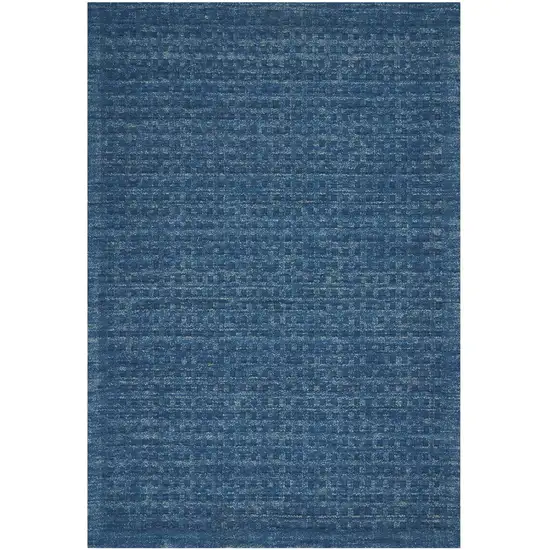 Navy Blue Wool Area Rug Photo 8
