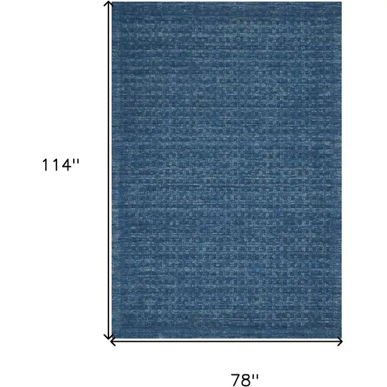 Navy Blue Wool Area Rug Photo 3