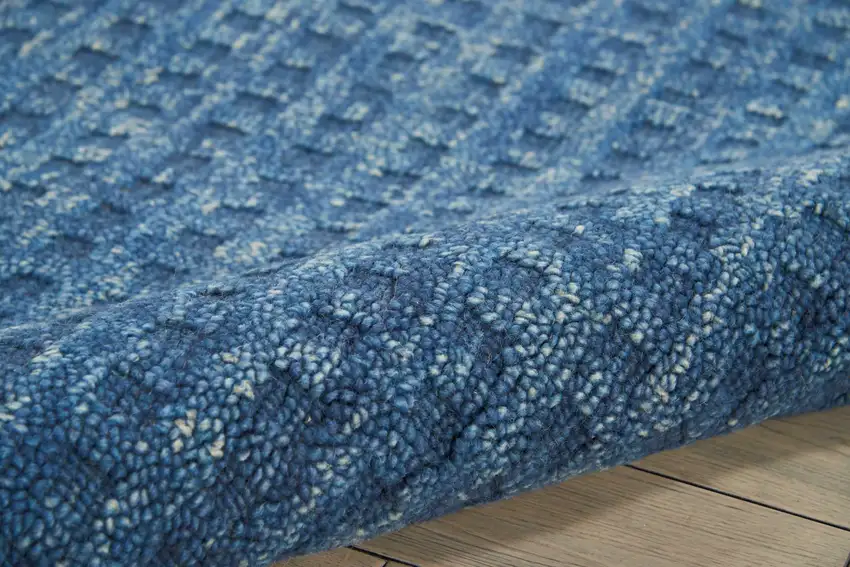 Navy Blue Wool Area Rug Photo 8