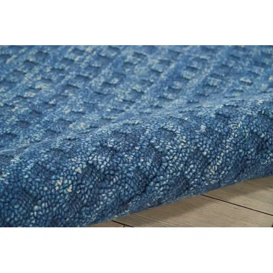 Navy Blue Wool Area Rug Photo 8