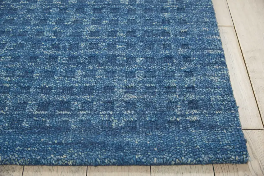 Navy Blue Wool Area Rug Photo 9