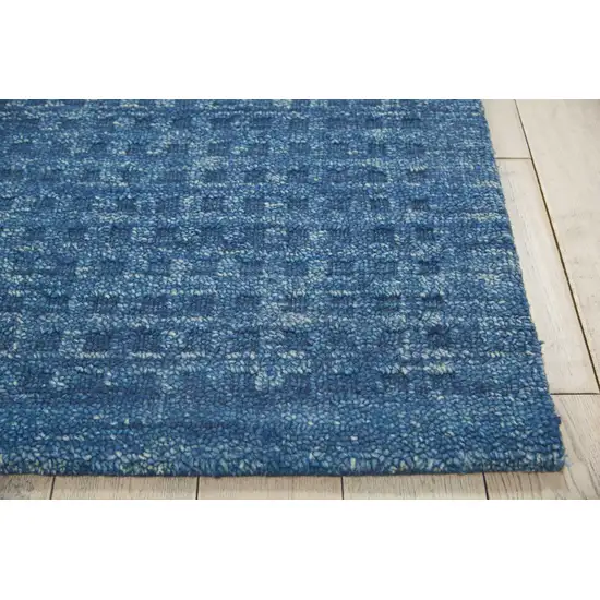 Navy Blue Wool Area Rug Photo 9