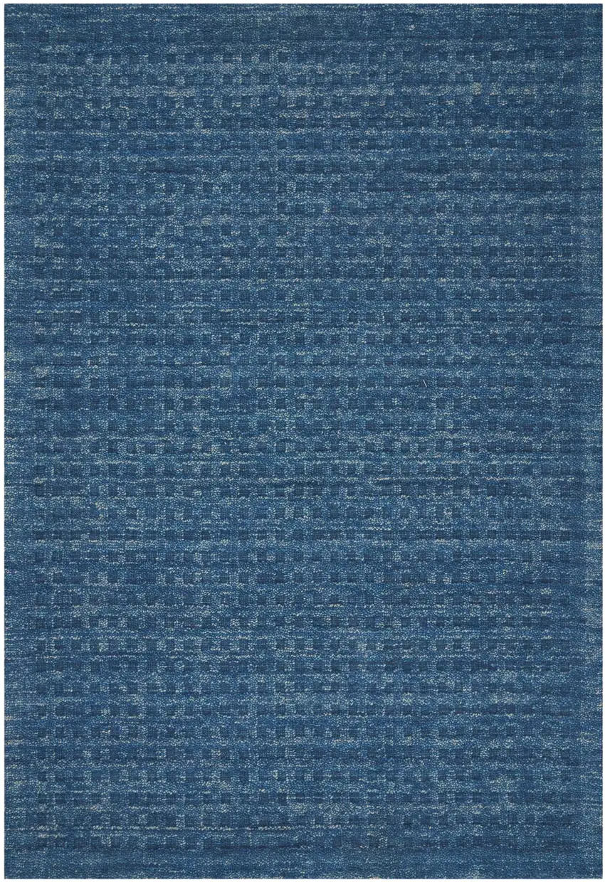 Navy Blue Wool Area Rug Photo 3