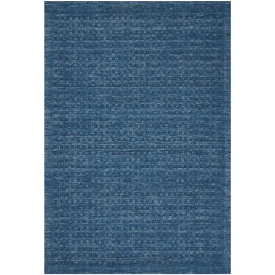 Navy Blue Wool Area Rug Photo 3