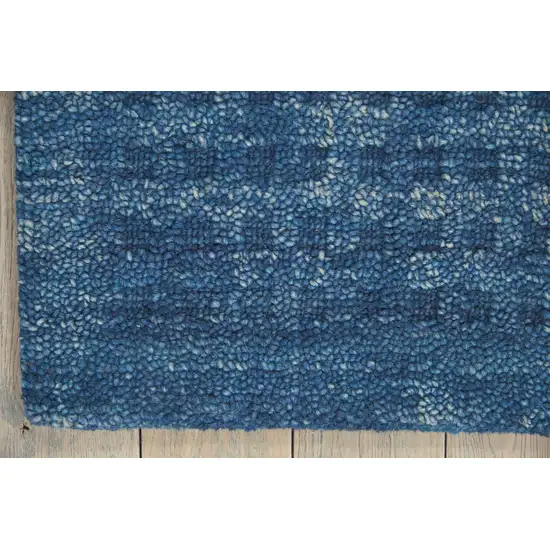 Navy Blue Wool Area Rug Photo 7