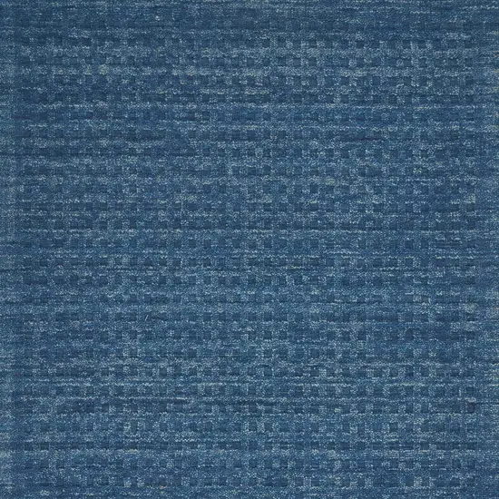 Navy Blue Wool Area Rug Photo 6